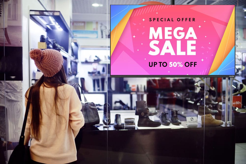 Newline STV-7524 STV Series LED-backlit LCD display - 4K - for digital signage / interactive communication