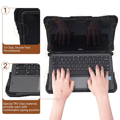 TechProtectus ShockProof Hardshell Chromebook Case-Dell 3110
