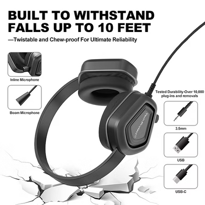 TechProtectus USB Type C Kids Headphone with an inline Microphone