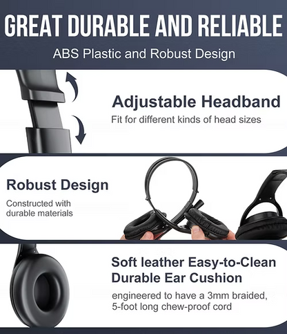 TechProtectus 3.5MM Noice Cancelling Headphone with NO Microphone