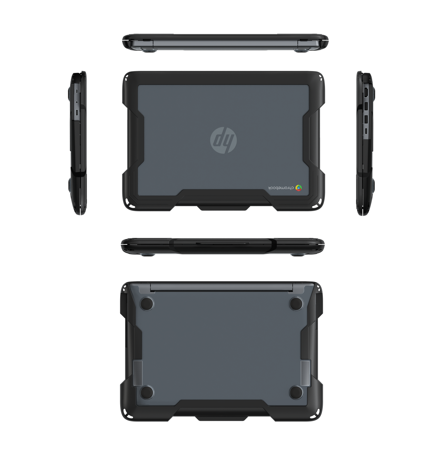 NK Rugged Shell Case for HP Fortis 11" G10 Chromebook - Black