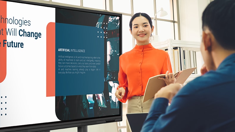 Newline TT-6524QPRO Q Pro Series - 65" LED-backlit LCD display - 4K - for interactive communication
