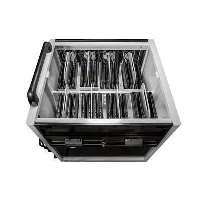 Anywhere Cart AC-GO 32 Bay Secure Charging Cart with Carry Out Baskets